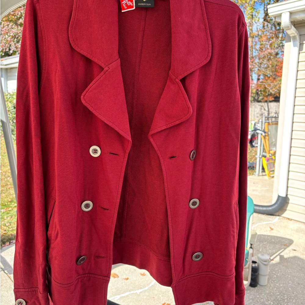 Nordstrom Red Double-Breasted Jacket